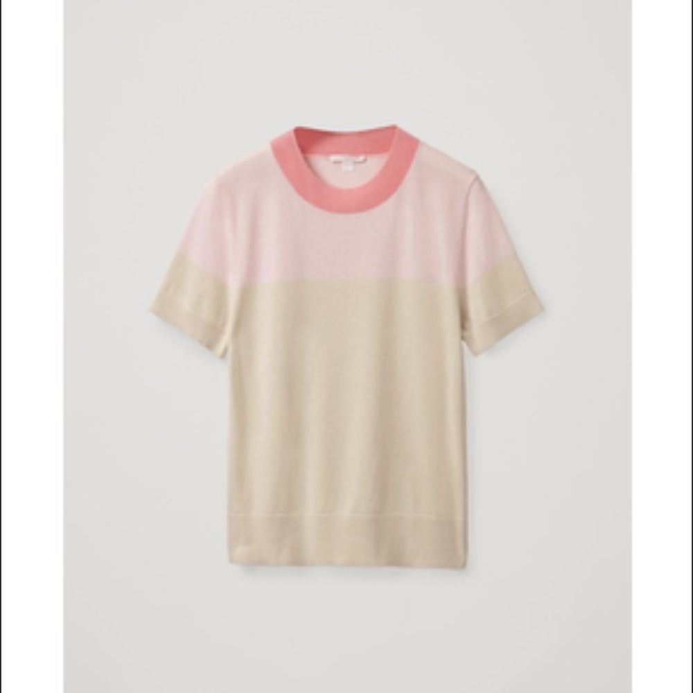 COS Color Block Crew Neck Sz M
